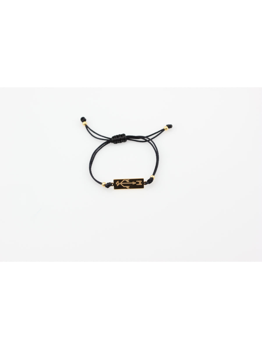 Kubey String Bracelet Black - Gold | Porterist