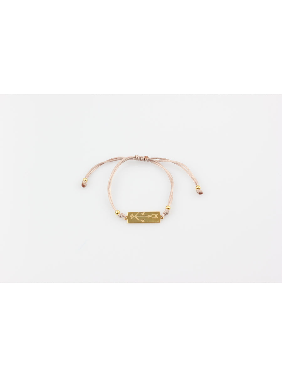 Kubey String Bracelet Beige - Gold | Porterist