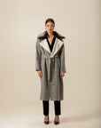 Fur Collar Grey Long Cachê Coat | Porterist