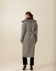 Fur Collar Grey Long Cachê Coat | Porterist