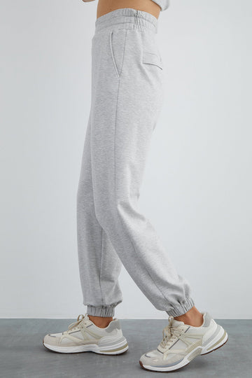 Grey Tracksuit With Elasticated Tag Detail | Porterist