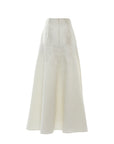 Midi Ecru Skirt With Lace Detail | Porterist