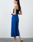 Blue Shorts Skirt With Slit Detail | Porterist