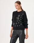 Cuff Detail Starry Wool Knit Sweater | Porterist