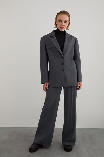 Oversize Cut Suit With Contrast Stitching Detail | Porterist