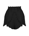 Perla Black Cotton And Raw Silk Short | Porterist