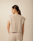 Knitwear Ecru Blouse With Front Single Pocket | Porterist