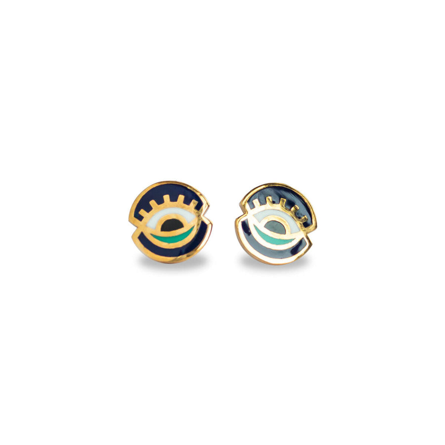 Navy Blue Universe Earrings | Porterist