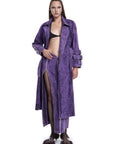 Voidwalker Trench Coat In Purple Acid Wash | Porterist