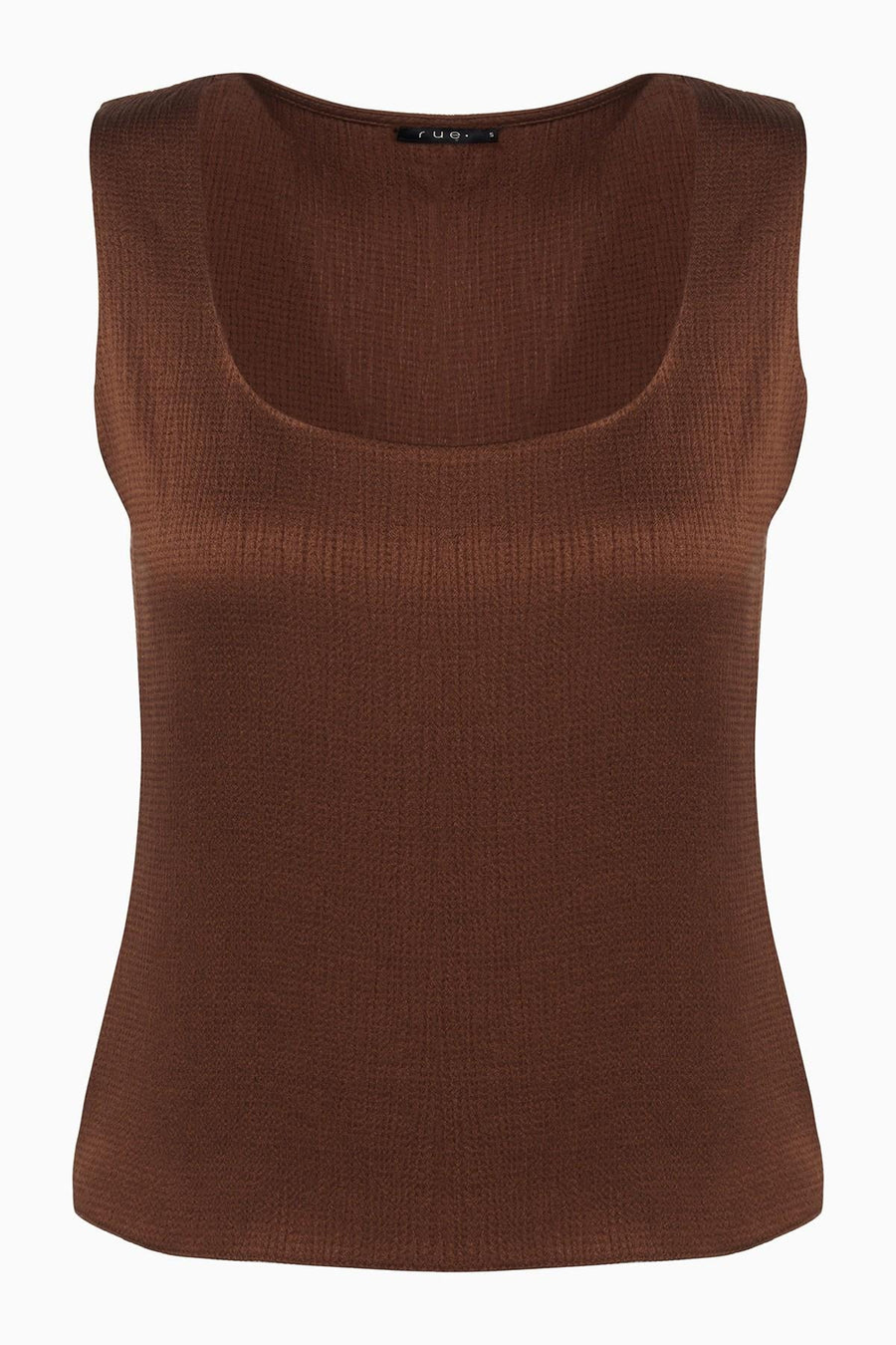 Basic Crinkle Textured Brown Blouse | Porterist