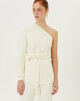 Beige Asymmetrical Belted Blouse | Porterist