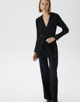 High Waist Black Trousers With Pleats | Porterist