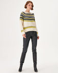 Yellow Black Jacquard Knit Sweater | Porterist