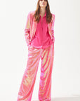 Fuchsia Satin Shirt | Porterist