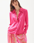 Fuchsia Satin Shirt | Porterist