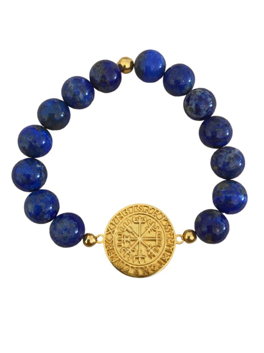 Vegvisir - Lapis Lusuli Bracelet Gold | Porterist