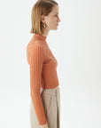 Salmon Basic Knitwear Top | Porterist