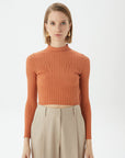 Salmon Basic Knitwear Top | Porterist