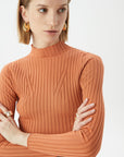 Salmon Basic Knitwear Top | Porterist