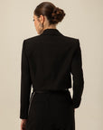 Long Sleeve Black Crop Jacket | Porterist