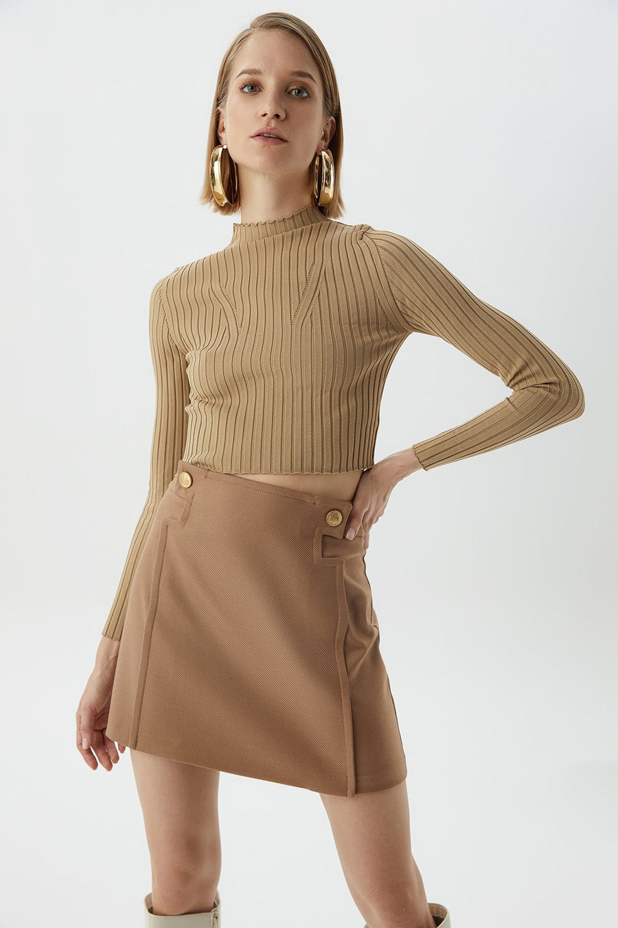 Mink Basic Knitwear Top | Porterist