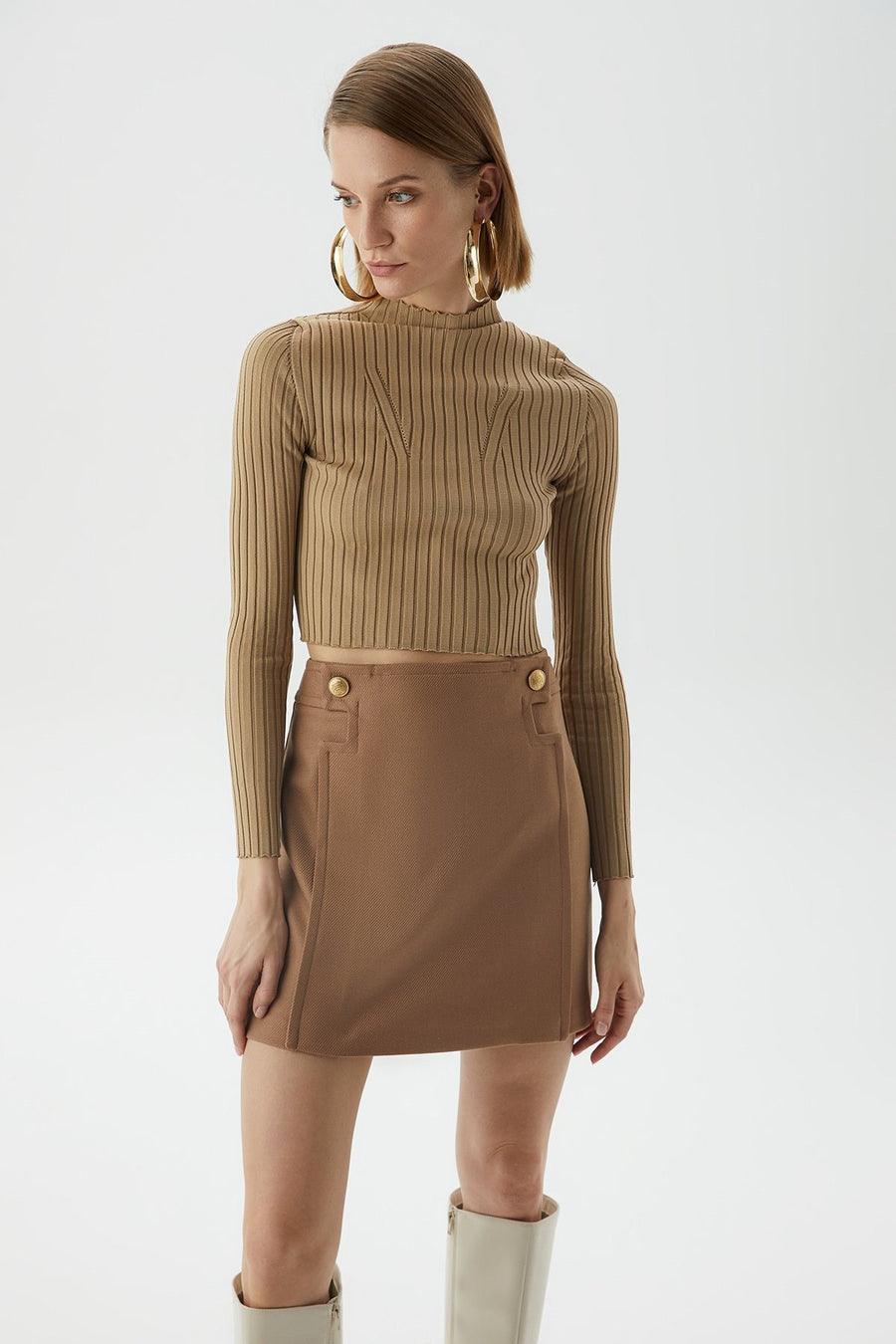 Mink Basic Knitwear Top | Porterist