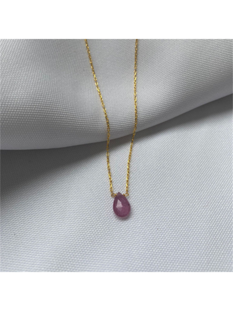 Ruby Minimal Necklace - Gold | Porterist