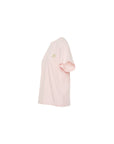 Star Plexi Detailed Steep Collar Short Sleeve Pink T-shirt