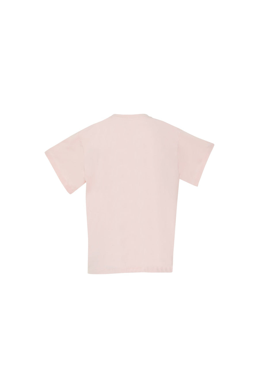 Star Plexi Detailed Steep Collar Short Sleeve Pink T-shirt