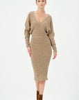 Lina Knitwear Dress Bej | Porterist